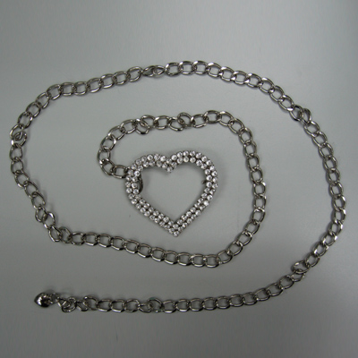 Heart shape chain belt