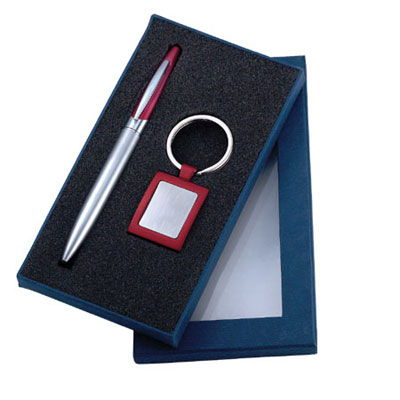 Metal Keyholder / Pen Gift Set