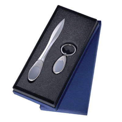 Metal Keyholder / Letter Opener Gift Set