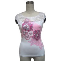 LADIES' 92% COTTON 8% POLYESTER W/ BEADINGS & HAND CROCHET