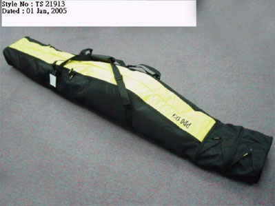 Ski bag with 2 extension parts