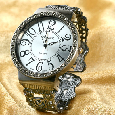 Sell Jumbo Jewelry Bangle Watch (Antique Black)