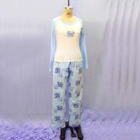 Ladies' Pajama Set in Cotton Knit and Flannel