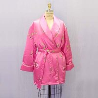 Ladies' Padded Kimono in Printed Charmeuse