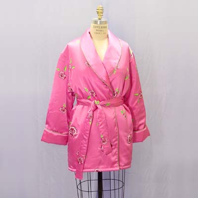 Ladies' Padded Kimono in Printed Charmeuse