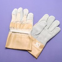 Grey Colour Cow Split with PVC Knuckle Bar & Cuff