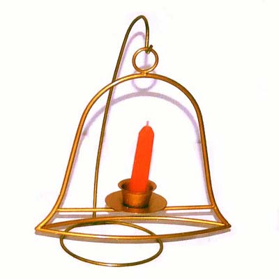 Bell Shape Candle Stand, Epoxy Coated