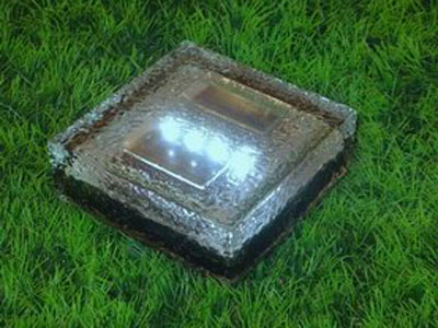 Transparent Square Solar Tile Light - 4 LED