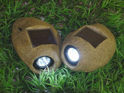 Resin Stone Solar LED Spotlight