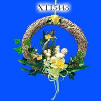 10 inches Wreath with Chicken/Narcissuss/Egg/Ivy