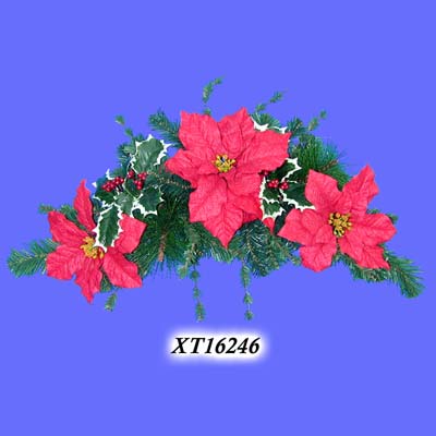 30 inches Mixed Pine Swag W/38 Tips W/Decoration