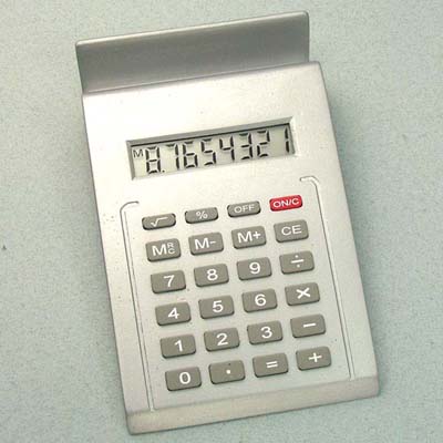 Metallic Calculator (or w/clock)