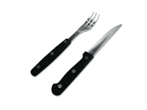Knife and Fork with Plastic Handle