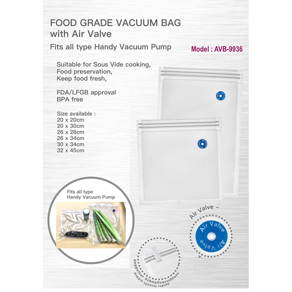 Food Grade Vacuum Bag Wit Air Valve