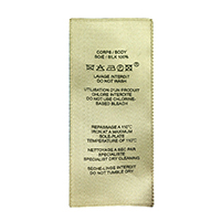 Printed Satin Care Label