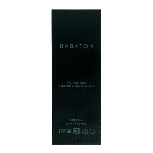Printed Satin Care Label