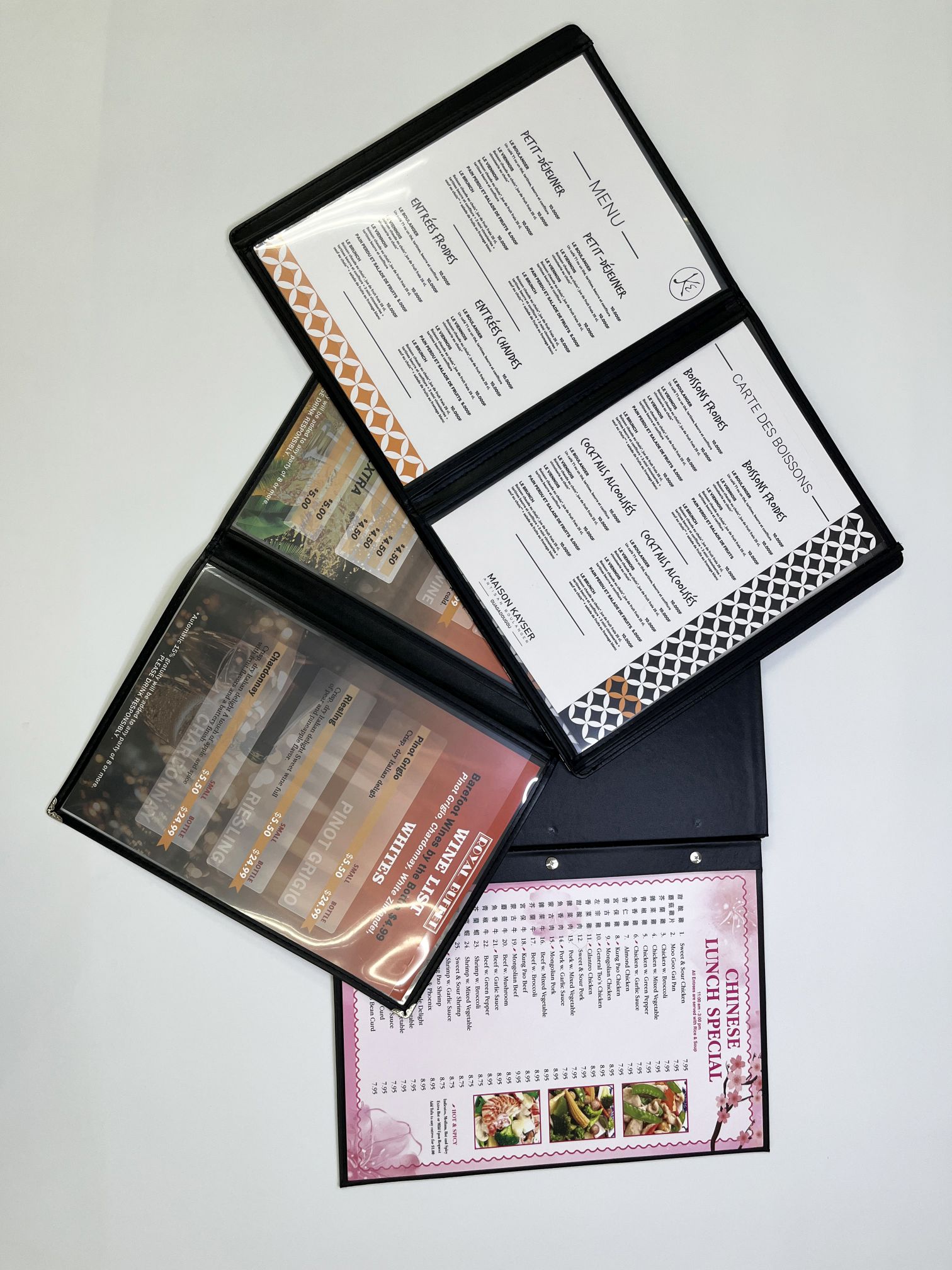 Restaurant menu book