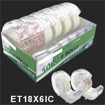 4 pcs Invisible tape and 2 pcs crystal tape in printed tray