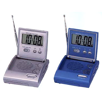 Foldable LCD Display AM/FM Alarm Clock Radio