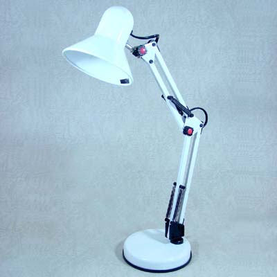 Angle Poise Desk Lamp with Clamp & Base - Metal Housing (50cm Height)