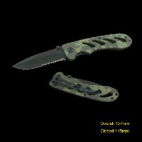 Camping & Sports Knife With Camouflage Handle