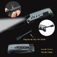 Deluxe Pocket Knife With Led Flashlight