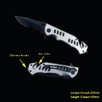 Survival Knife With Window Breaker & Belt Cutter