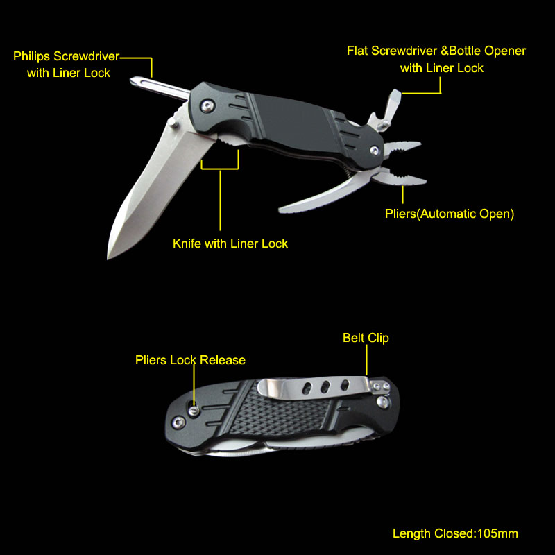 Multi Function Tool With Big Knife Blade