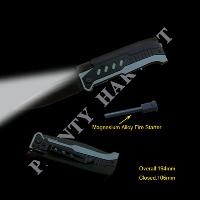 Deluxe Pocket Knife With Led Flashlight (#3342)
