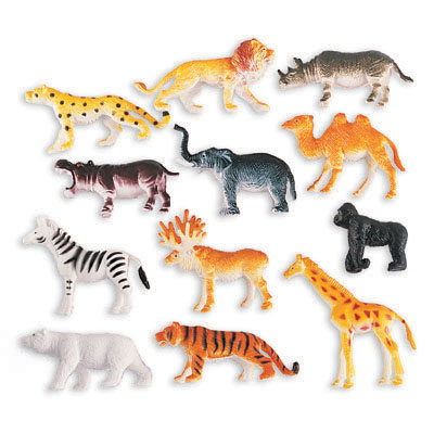 2 inches JUNGLE ANIMAL (12 ASSORTED STYLES)