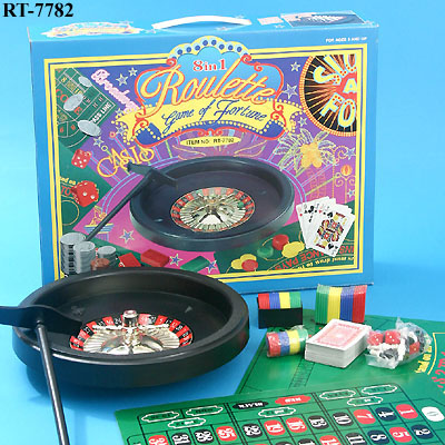 Sell 8 IN 1 GAME OF FORTUNE WITH ROULETTE AND MAGNETIC AND CHESS SET