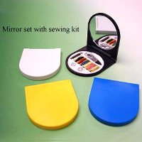 Mirror set with sewing kit