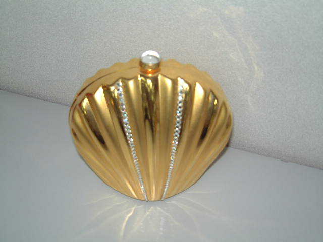 Brass Evening Bag with 1 Side Stones