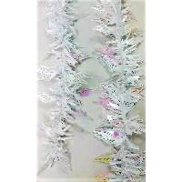 150mm x 2M Christmas Snow White Angel Wing Tinsel, Brand New