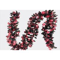 2M Holly Berry Tinsel in Black and Red