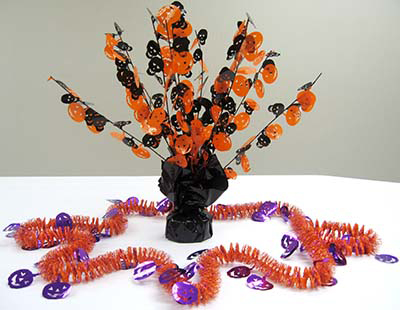 Balloon Weight and Tinsel Pumpkin