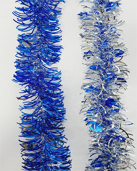 12 ft Tinsel with Top and Star