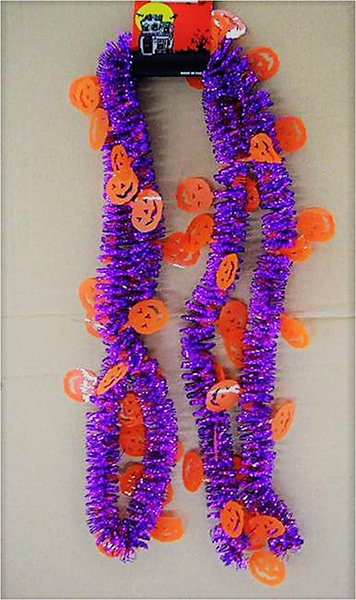 1.8M Curly Garland with Pumpkin