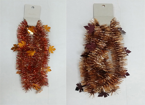 1.8M Fall Tinsel with Maple Leaves