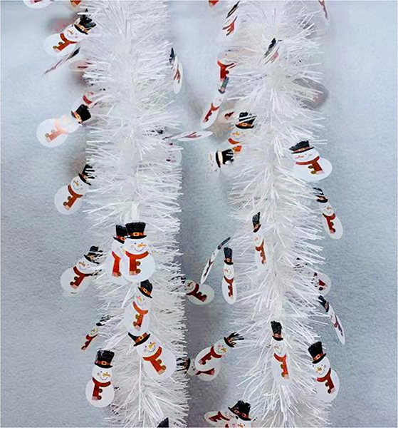2M Snow White Tinsel with Snowman