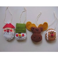 Sell SANTA CLAUS, SNOWMAN, DEER, BISCULT MAN HANGING DECORATION