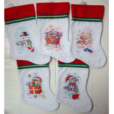 Sell STOCKING ASSORTMENT - SANTA, SNOWMAN , DOG , CAT , BEAR (CLASSIC VERSION)