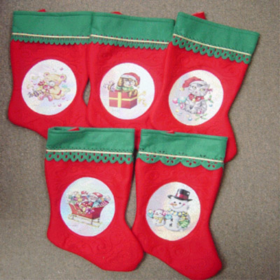 Sell STOCKING ASSORTMENT - SANTA, SNOWMAN , DOG , CAT , BEAR (CLASSIC VERSION)