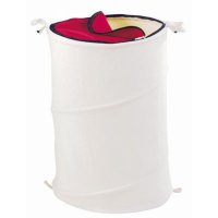 Pop Up Canvas Barrel with Red zipper top