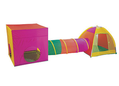 Play House + Tunnel + Indian Tent ( 3-In-1 )