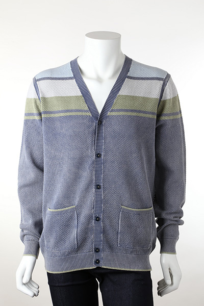 Acid-wash Stripe Cardigan