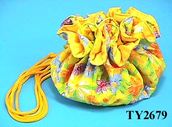  inchesFLOWER inches PATTERN PRINTED COTTON JEWELLRY BAG