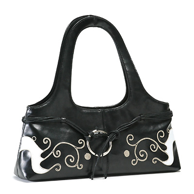 Sell Semi-PU Bag with Double Handle & with Embroidery Patch