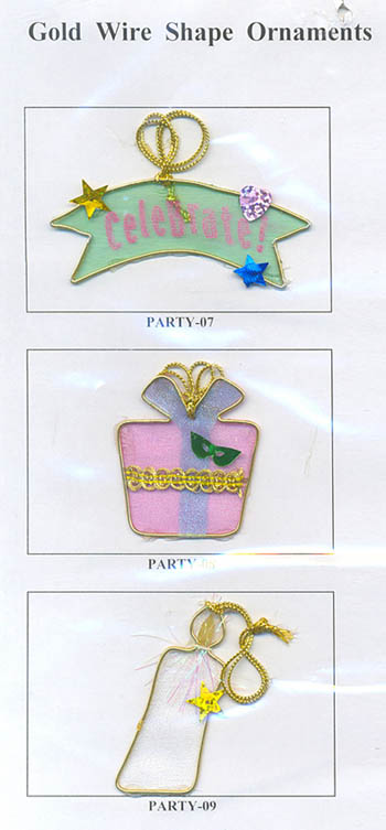 Wire Organza Shapes - Party series