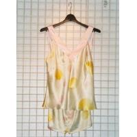 Ladies woven special V-Neck Camisole + Boxer PJ Set (Bubbles Print & Solid V-Neck)